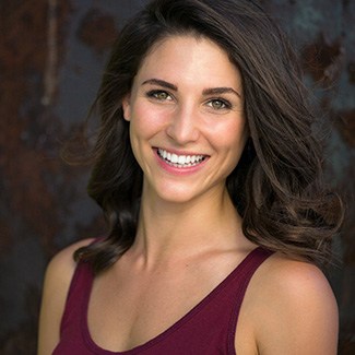 Lady smiles