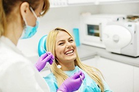 Woman at dentist