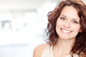 woman smiling with beautiful teeth 